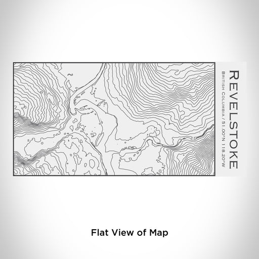 Rendered View of Revelstoke British Columbia Map Engraving on 17oz Stainless Steel Insulated Cola Bottle in White