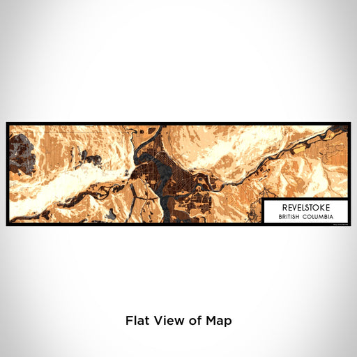 Flat View of Map Custom Revelstoke British Columbia Map Enamel Mug in Ember