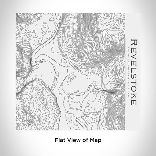 Rendered View of Revelstoke British Columbia Map Engraving on 17oz Stainless Steel Insulated Tumbler in White