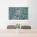 24x36 Rexburg Idaho Map Print Lanscape Orientation in Afternoon Style Behind 2 Chairs Table and Potted Plant