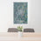 24x36 Rexburg Idaho Map Print Portrait Orientation in Afternoon Style Behind 2 Chairs Table and Potted Plant