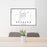 24x36 Rexburg Idaho Map Print Lanscape Orientation in Classic Style Behind 2 Chairs Table and Potted Plant