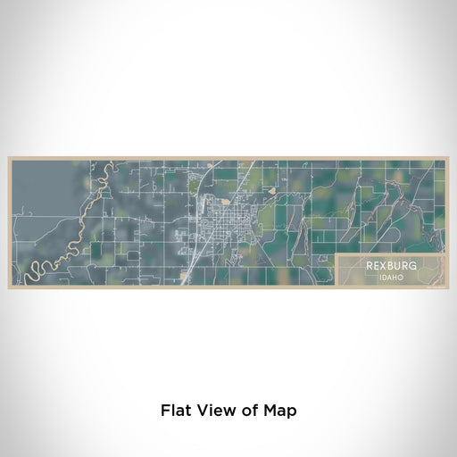 Flat View of Map Custom Rexburg Idaho Map Enamel Mug in Afternoon
