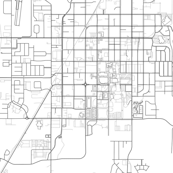 Rexburg Idaho Map Print in Classic Style Zoomed In Close Up Showing Details