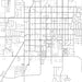 Rexburg Idaho Map Print in Classic Style Zoomed In Close Up Showing Details