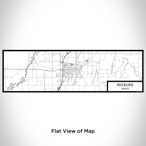 Flat View of Map Custom Rexburg Idaho Map Enamel Mug in Classic
