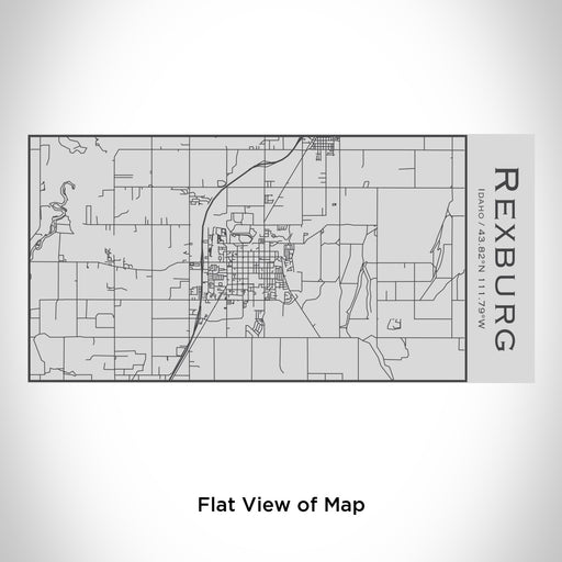 Rendered View of Rexburg Idaho Map Engraving on 17oz Stainless Steel Insulated Cola Bottle