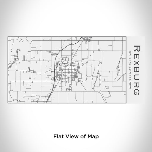 Rendered View of Rexburg Idaho Map Engraving on 17oz Stainless Steel Insulated Cola Bottle in White
