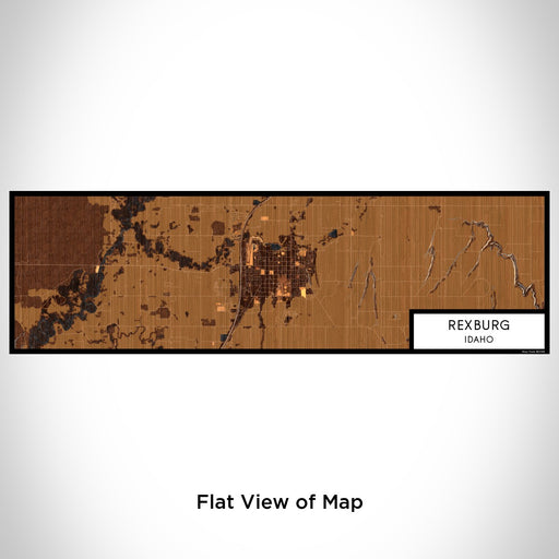 Flat View of Map Custom Rexburg Idaho Map Enamel Mug in Ember