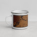 Left View Custom Rexburg Idaho Map Enamel Mug in Ember