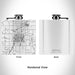 Rendered View of Rexburg Idaho Map Engraving on 6oz Stainless Steel Flask in White