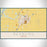Rexburg Idaho Map Print Landscape Orientation in Woodblock Style With Shaded Background