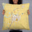 Person holding 22x22 Custom Rexburg Idaho Map Throw Pillow in Woodblock