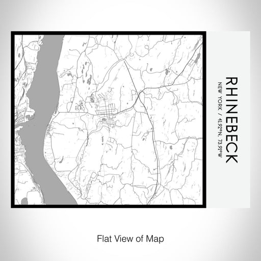Rendered View of Rhinebeck New York Map on 20oz Stainless Steel Insulated Bottle with Bamboo Top with printed classic style map