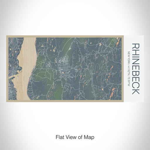 Rendered View of Rhinebeck New York Map on 17oz Stainless Steel Insulated Bottle with printed afternoon style map