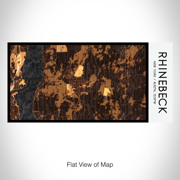 Rendered View of Rhinebeck New York Map on 17oz Stainless Steel Insulated Bottle with printed ember style map