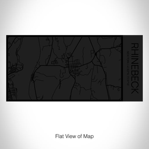 Rendered View of Rhinebeck New York Map on 17oz Stainless Steel Insulated Cola Bottle in Stainless in Matte Black