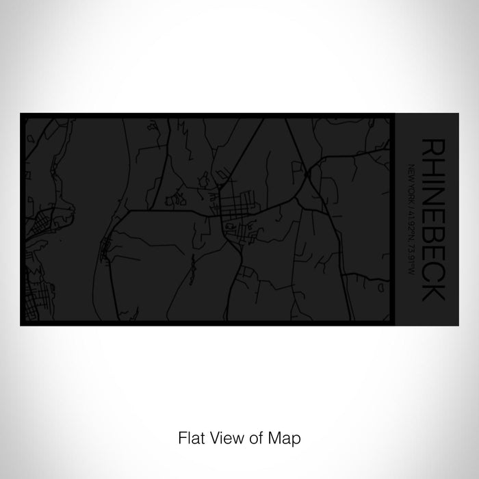 Rendered View of Rhinebeck New York Map on 17oz Stainless Steel Insulated Cola Bottle in Stainless in Matte Black