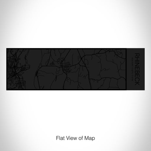 Rendered View of Rhinebeck New York Map on 10oz Stainless Steel Insulated Cup in Matte Black with Sliding Lid