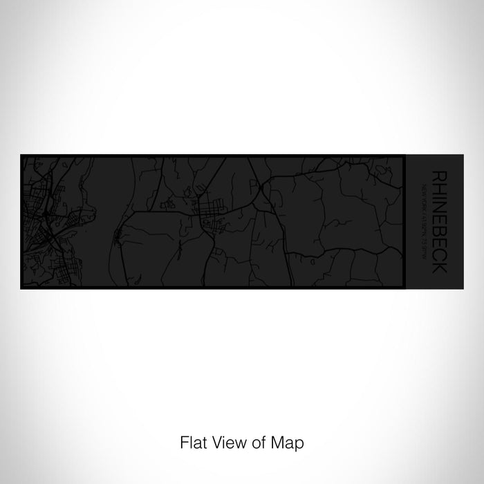 Rendered View of Rhinebeck New York Map on 10oz Stainless Steel Insulated Cup in Matte Black with Sliding Lid