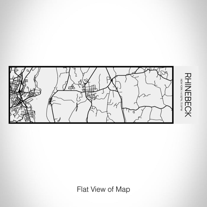 Rendered View of Rhinebeck New York Map on 10oz Stainless Steel Insulated Cup in Matte White with Sliding Lid