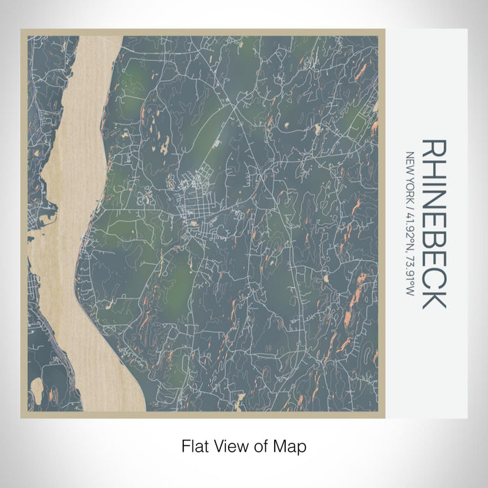 Rendered View of Rhinebeck New York Map on 17oz Stainless Steel Insulated Tumbler in Afternoon Map Style