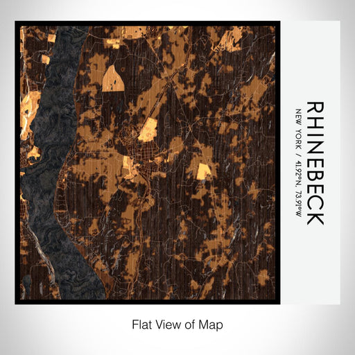 Rendered View of Rhinebeck New York Map on 17oz Stainless Steel Insulated Tumbler in Ember Map Style