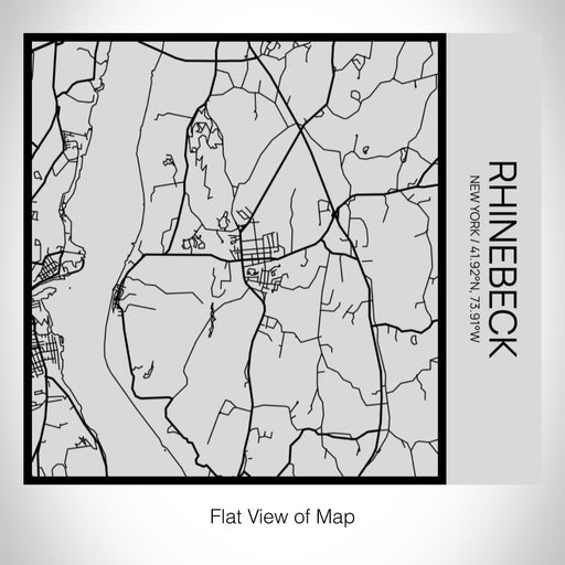 Rendered View of Rhinebeck New York Map on 17oz Stainless Steel Insulated Tumbler in Tactile Lines with Succulent in Background