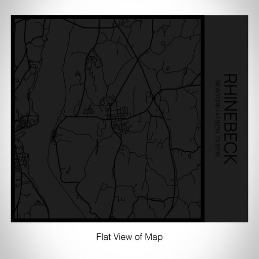 Rendered View of Rhinebeck New York Map on 17oz Stainless Steel Insulated Tumbler in Matte Black with Tactile Lines