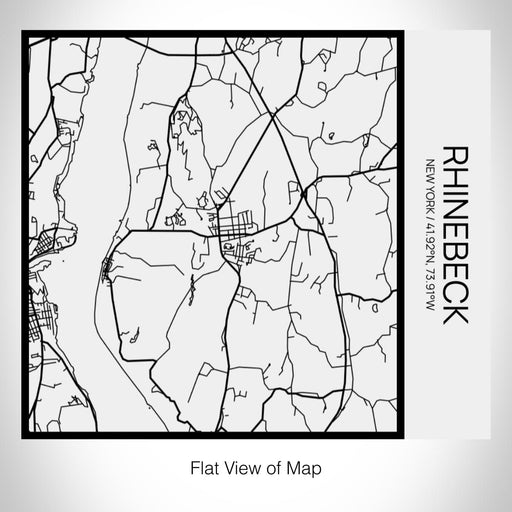 Rendered View of Rhinebeck New York Map on 17oz Stainless Steel Insulated Tumbler in Matte White with Tactile Lines