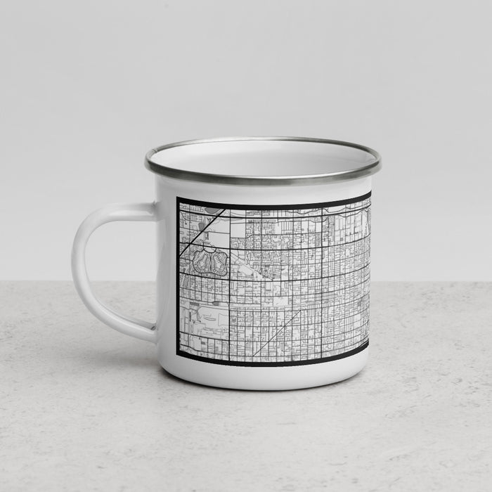 Left View Custom Rialto California Map Enamel Mug in Classic