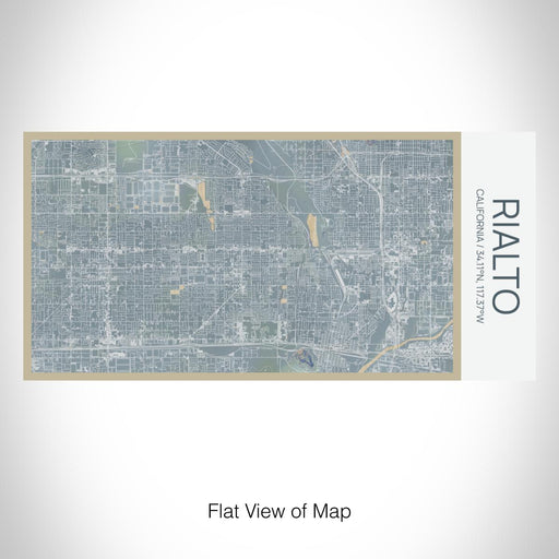 Rendered View of Rialto California Map on 17oz Stainless Steel Insulated Bottle with printed afternoon style map