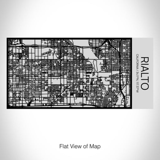 Rendered View of Rialto California Map on 17oz Stainless Steel Insulated Cola Bottle in Stainless