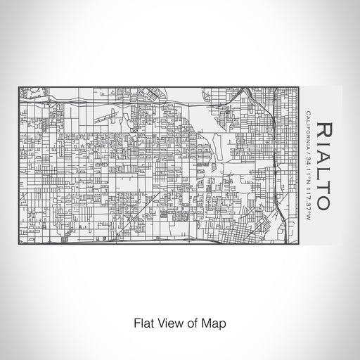 Rendered View of Rialto California Map on 17oz Stainless Steel Insulated Cola Bottle in White