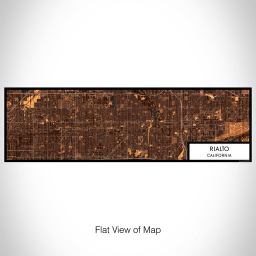 Flat View of Map Custom Rialto California Map Enamel Mug in Ember