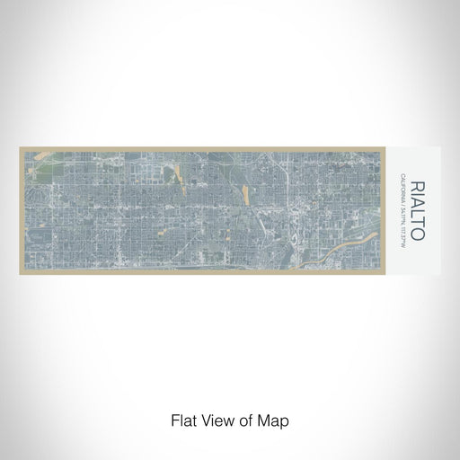 Rendered View of Rialto California Map on 10oz Stainless Steel Insulated Cup in Afternoon with Sliding Lid