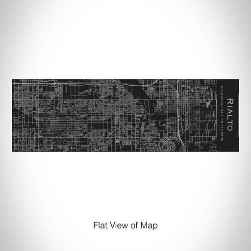 Rendered View of Rialto California Map on 10oz Stainless Steel Insulated Cup with Sliding Lid in Black