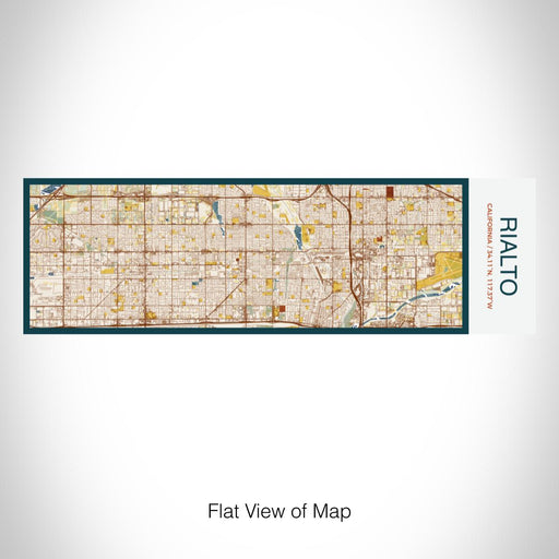 Rendered View of Rialto California Map on 10oz Stainless Steel Insulated Cup in Woodblock with Sliding Lid