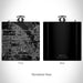 Rendered View of Rialto California Map on 6oz Stainless Steel Flask in Black