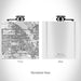 Rendered View of Rialto California Map on 6oz Stainless Steel Flask in White