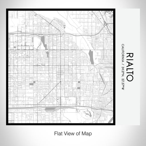 Rendered View of Rialto California Map on 17oz Stainless Steel Insulated Tumbler in Classic Map Style