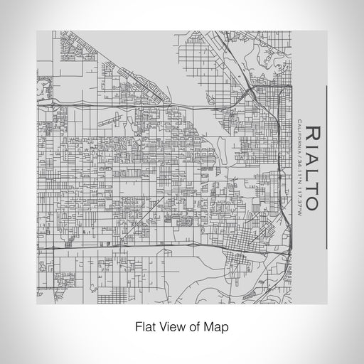 Rendered View of Rialto California Map on 17oz Stainless Steel Insulated Tumbler