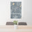 24x36 Richfield Minnesota Map Print Portrait Orientation in Afternoon Style Behind 2 Chairs Table and Potted Plant