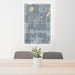 24x36 Richfield Minnesota Map Print Portrait Orientation in Afternoon Style Behind 2 Chairs Table and Potted Plant