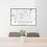 24x36 Richfield Minnesota Map Print Lanscape Orientation in Classic Style Behind 2 Chairs Table and Potted Plant
