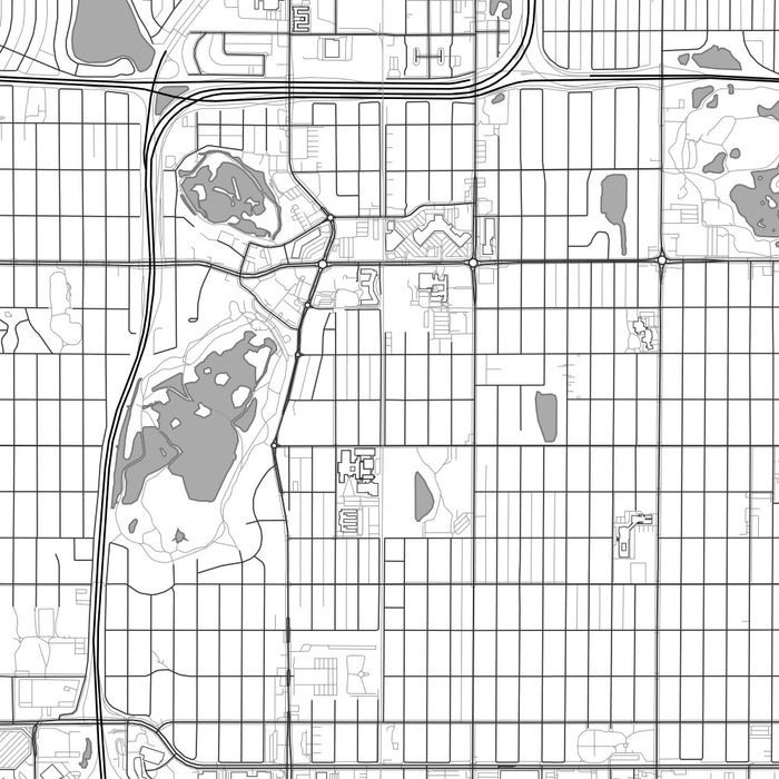 Richfield Minnesota Map Print in Classic Style Zoomed In Close Up Showing Details