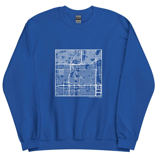 Richfield Minnesota  Map Unisex Crewneck Sweater with City inscription in Royal Blue