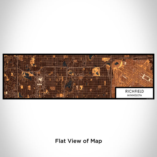 Flat View of Map Custom Richfield Minnesota Map Enamel Mug in Ember
