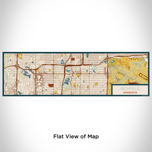 Flat View of Map Custom Richfield Minnesota Map Enamel Mug in Woodblock