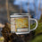 Right View Custom Richfield Minnesota Map Enamel Mug in Woodblock on Grass With Trees in Background